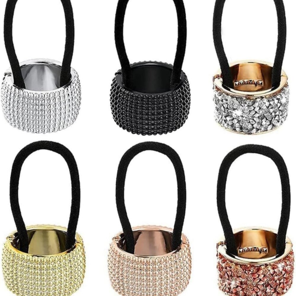 Rhinestone cuff hair ties